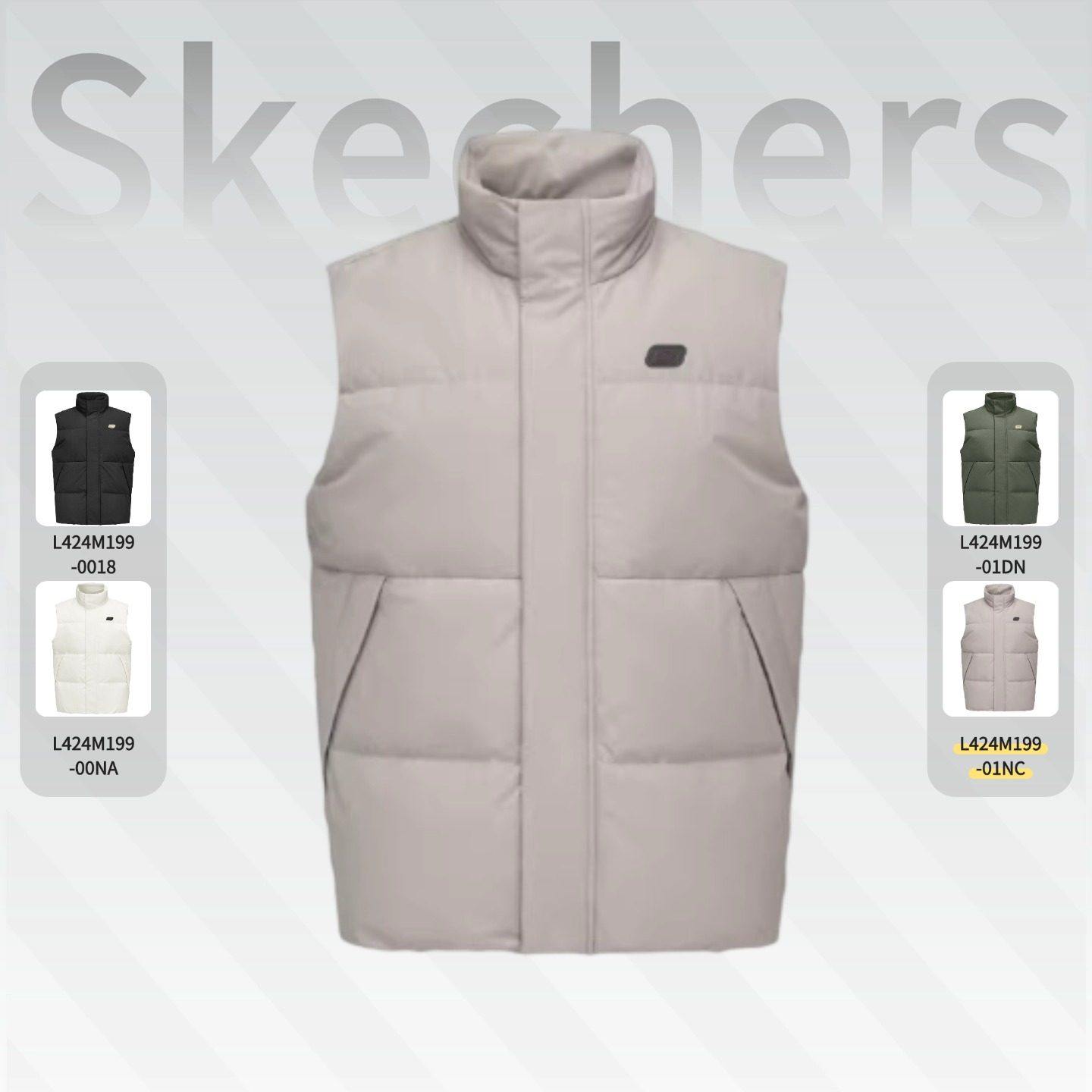 Skechers斯凯奇25新款冬男保暖舒适耐穿梭织羽绒背心马甲L424M199,淘宝优惠券,粉丝福利购,淘宝优惠卷