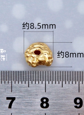 DIY铜镀金巴洛克仿金矿碎石隔珠