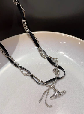 甜酷辣妹风流星球环绕流苏项链女轻奢小众锁骨设计高级气质颈链