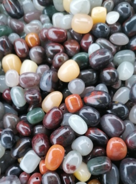 狂热桂林鸡血玉乾坤随型籽料 男女装饰能量手串 国寿驿站客户送礼