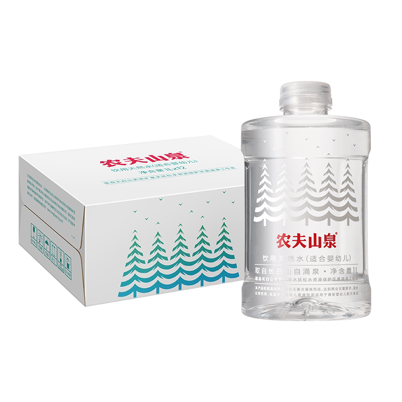 ũ��ɽȪ ������Ȼˮ 1L*12ƿװ �ʺ�Ӥ�׶� 83.9Ԫ