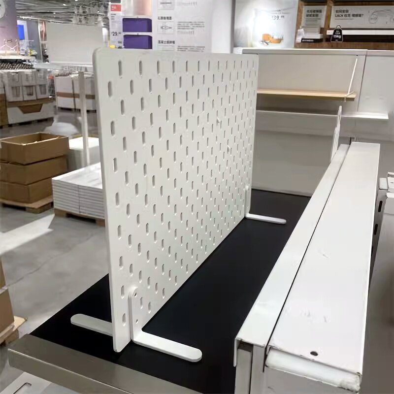 IKEA hole board desktop storage assembly