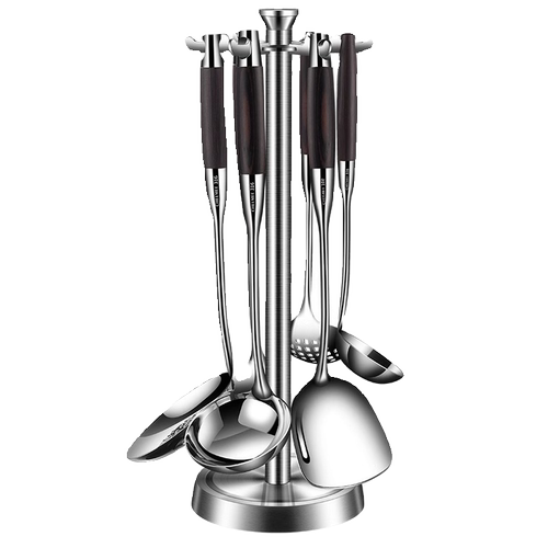 高端德式耐高温316不锈钢长柄锅铲炒菜铲子汤勺漏勺家用厨具套装 - 图3