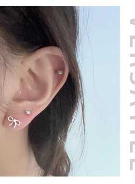 养耳洞925银小耳钉睡觉免摘耳钉
