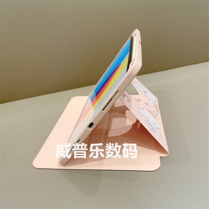 可爱玉桂狗ipad9/8/7保护套10.2寸亚克力带笔槽360旋转适用苹果Air345平板2022款十代10.9寸防弯摔硬壳mini6 - 图3