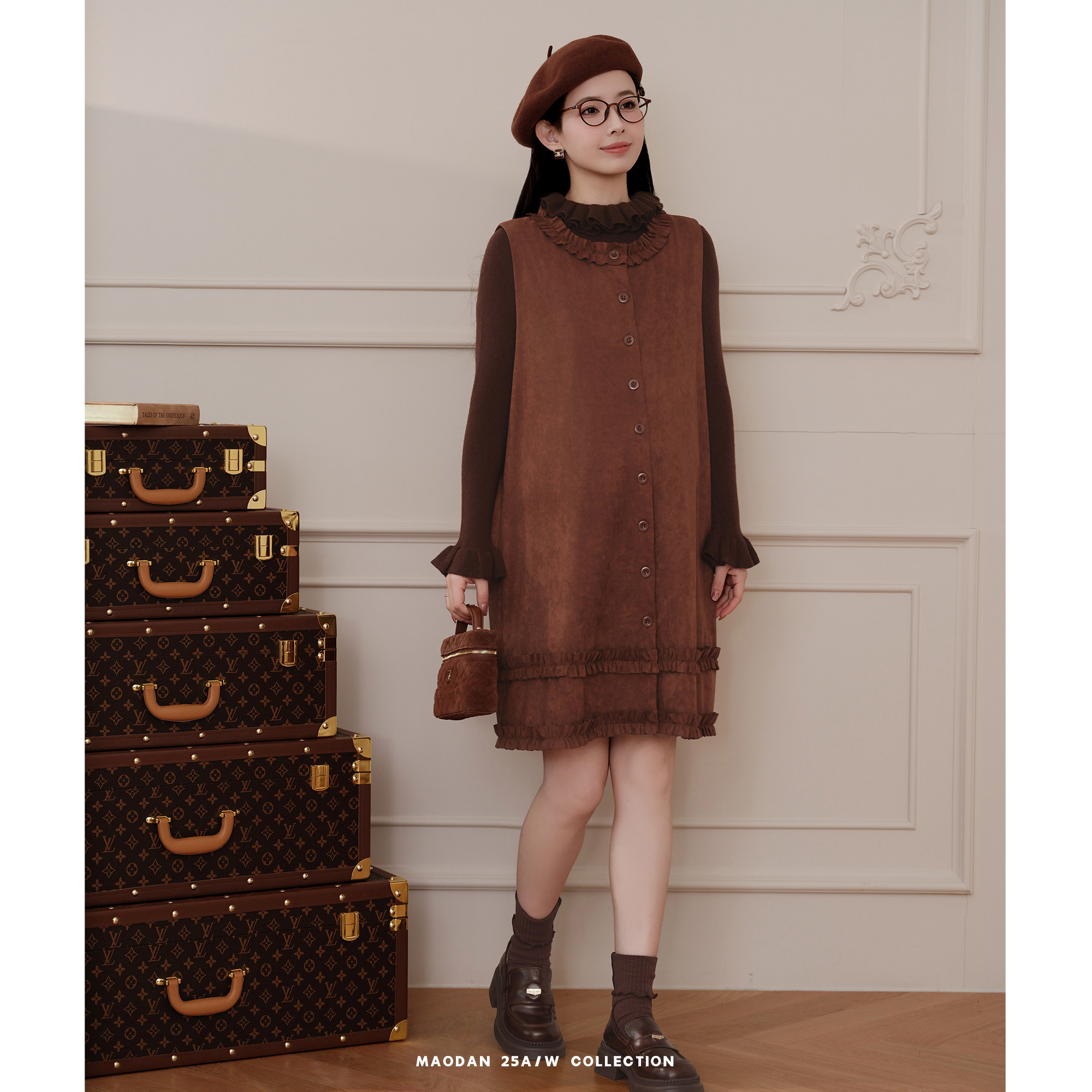 猫单【巴塞恋曲】【羊毛】娜娜的孕期穿搭孕妇装秋冬背心裙套装,淘宝优惠券,粉丝福利购,淘宝优惠卷