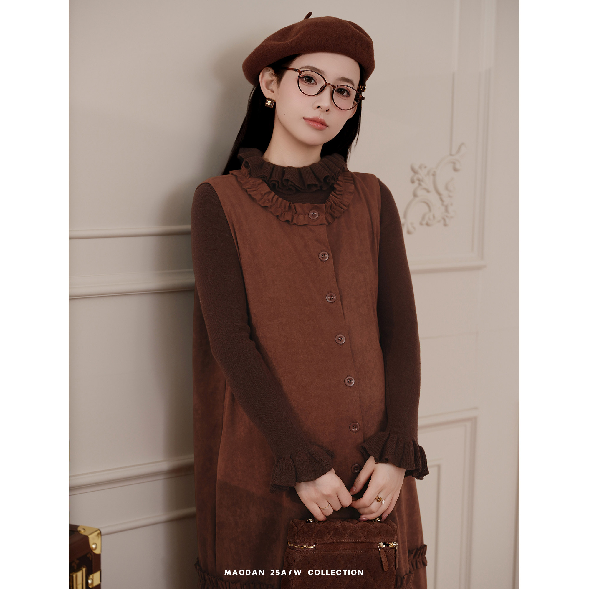 猫单【巴塞恋曲】【羊毛】娜娜的孕期穿搭孕妇装秋冬背心裙套装,淘宝优惠券,粉丝福利购,淘宝优惠卷