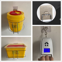 Medical Stainless Steel Liver Case Hanger Round Placement Rack Square Medical Yellow Trash Can Fixed Rack Medical Waste Barrel