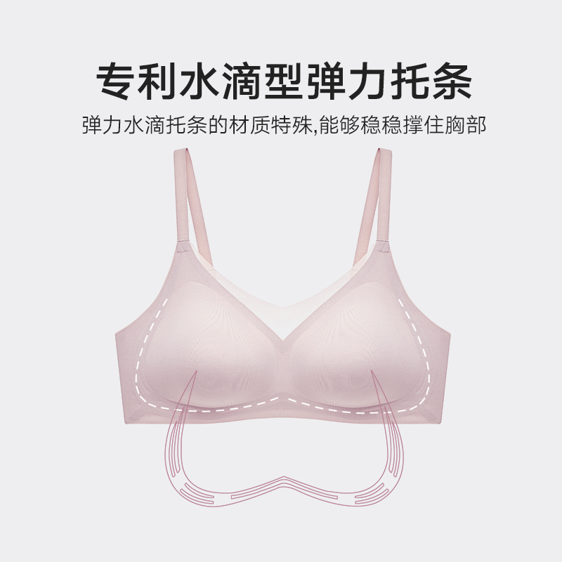 兰卓丽内衣女软支撑文胸收副乳无痕透气薄款舒适无钢圈轻聚拢胸罩-图1