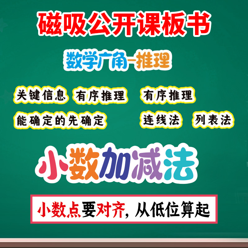 墙秀公开课板书贴磁吸教具设计黑板贴软磁姓名贴语文数学音乐定制-图0