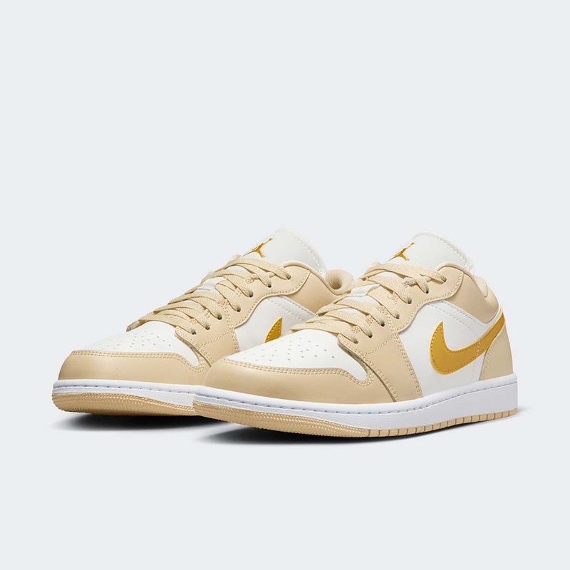 耐克板鞋女鞋秋冬Air Jordan 1 Low AJ1白黄低帮篮球鞋DC0774-170