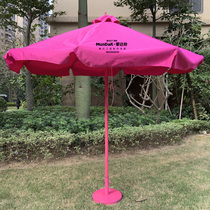 Munda click Factory Customized 2 7m All-Mei red Outdoor beach midcolumn beach umbrella Minded scenic spots Net Red and chairs Umbrella