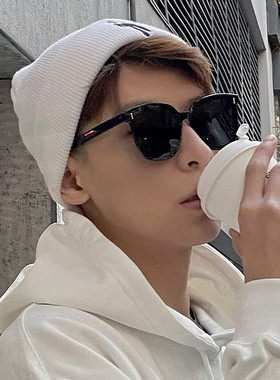 潮男蔡徐坤同款大脸方框红