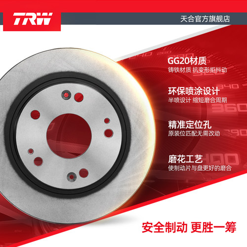 TRW天合刹车盘适配长安汽车CS75 PLUS 1.5T 1.8T 2.0L配套后盘 - 图1