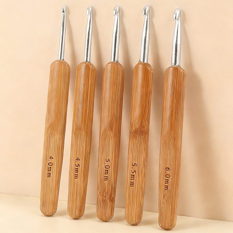 碳化竹柄钩针工具全套毛线毛衣手工编织钩织勾针套装diy材料包4.0,淘宝优惠券,粉丝福利购,淘宝优惠卷