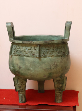 青铜圆鼎家居装饰尊贵摆件