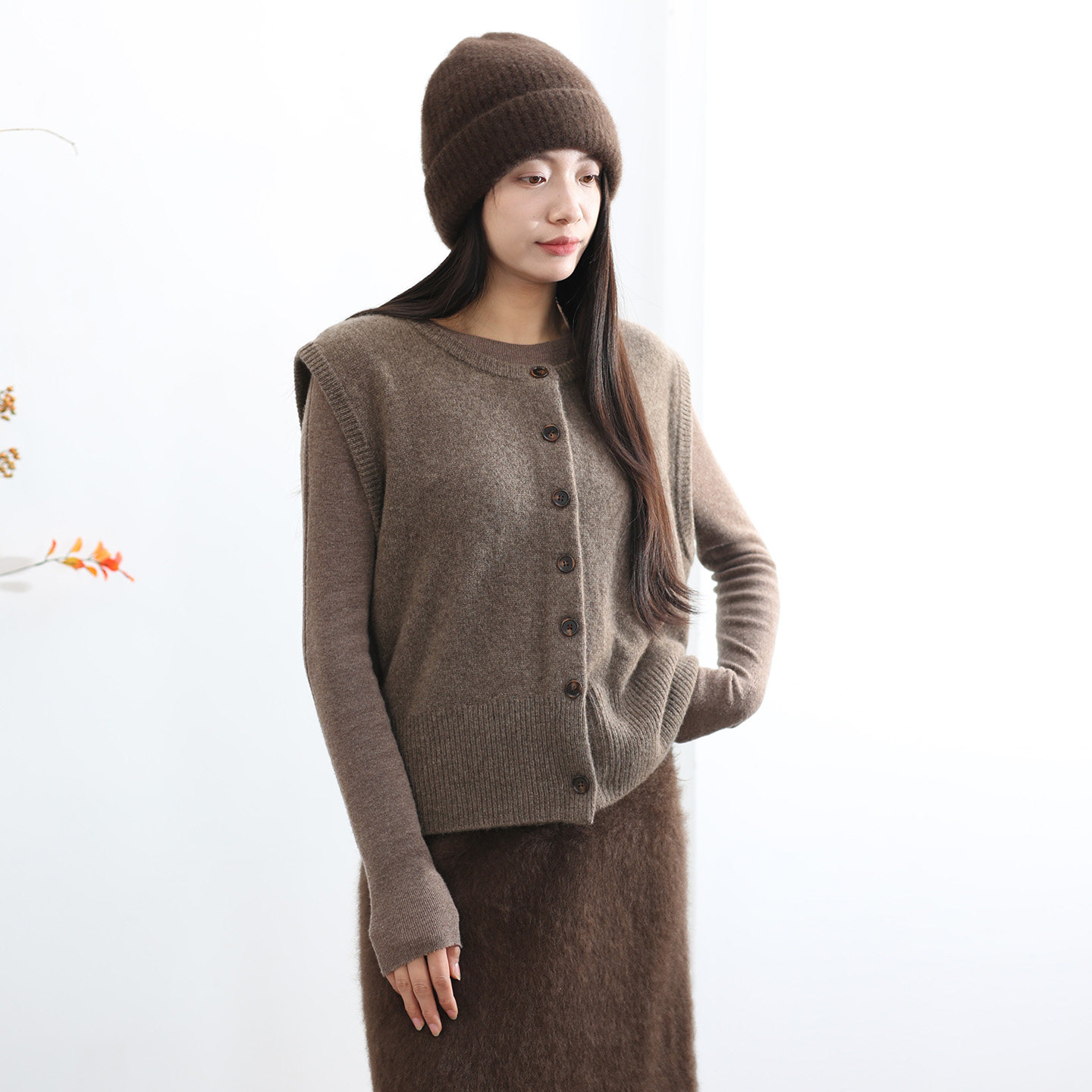 饮水鸟藏地100%牦牛绒马甲通勤圆领纯色大码宽松针织无袖开衫百搭,淘宝优惠券,粉丝福利购,淘宝优惠卷