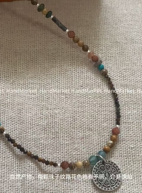 925银 【禅语罗盘项链】手工复古藏式民族风转运中式禅意罗盘项链