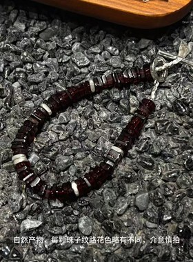 925银手链 JIUJIU【吸引力】手链百搭时尚复古气质个性黑色系手链