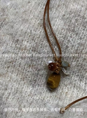 吊坠925银 【虎虎花簇抽拉毛衣链】手工时尚百搭复古可抽拉毛衣链