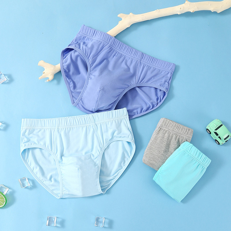 儿童内裤男莫代尔夏季中学生三角裤薄款冰丝发育期青少年纯棉短裤,淘宝优惠券,粉丝福利购,淘宝优惠卷