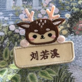 Изысканная гибкая именная наклейка для детского сада, с вышивкой, английский, делается под заказ