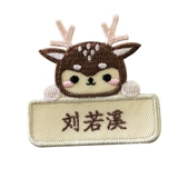 Изысканная гибкая именная наклейка для детского сада, с вышивкой, английский, делается под заказ