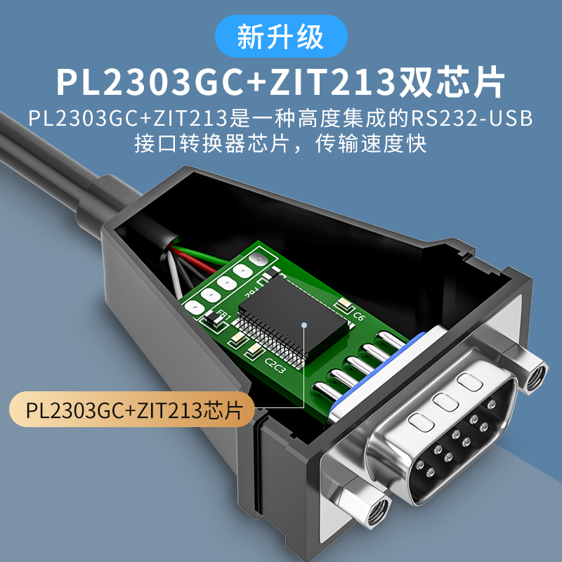 帝特usb转rs232串口2com口分线器1进2出9针转换线一分二分配器-图1