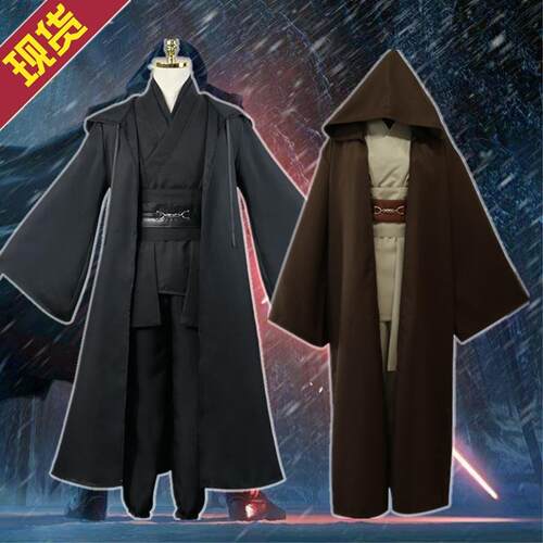 星球大战cos绝地武士长袍披风星战表演服圣诞节万圣节黑武士武器 - 图0