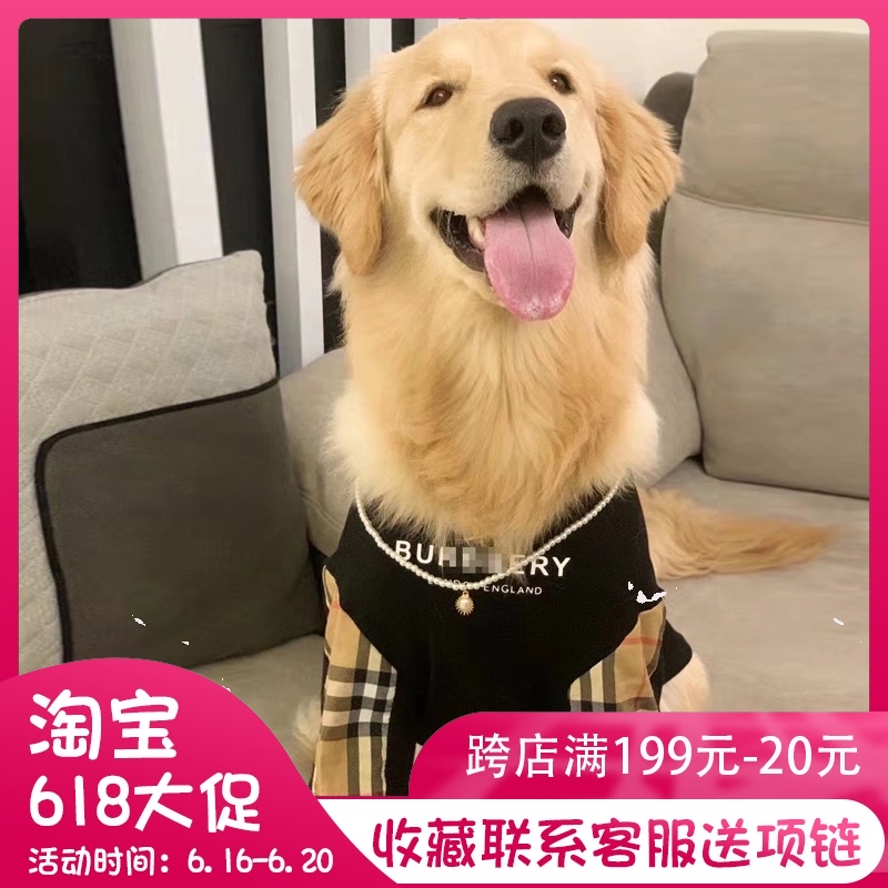 狗狗衣服大型犬薄款金毛拉布拉多夏季衣服网红大狗萨摩耶宠物衣服