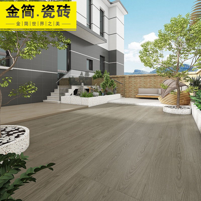 室外木纹砖600x1200庭院地砖院子瓷砖花园露台地板砖防滑户外现代_虎窝淘