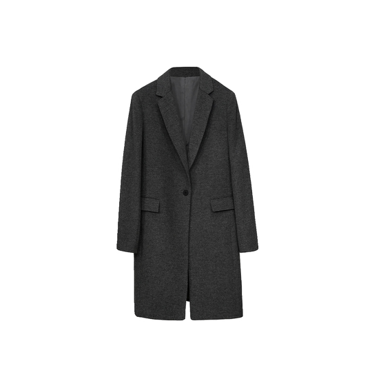 Zhimeirihe classic cashmere wool woolen coat for women's suit collar mid-length autumn and winter high-end