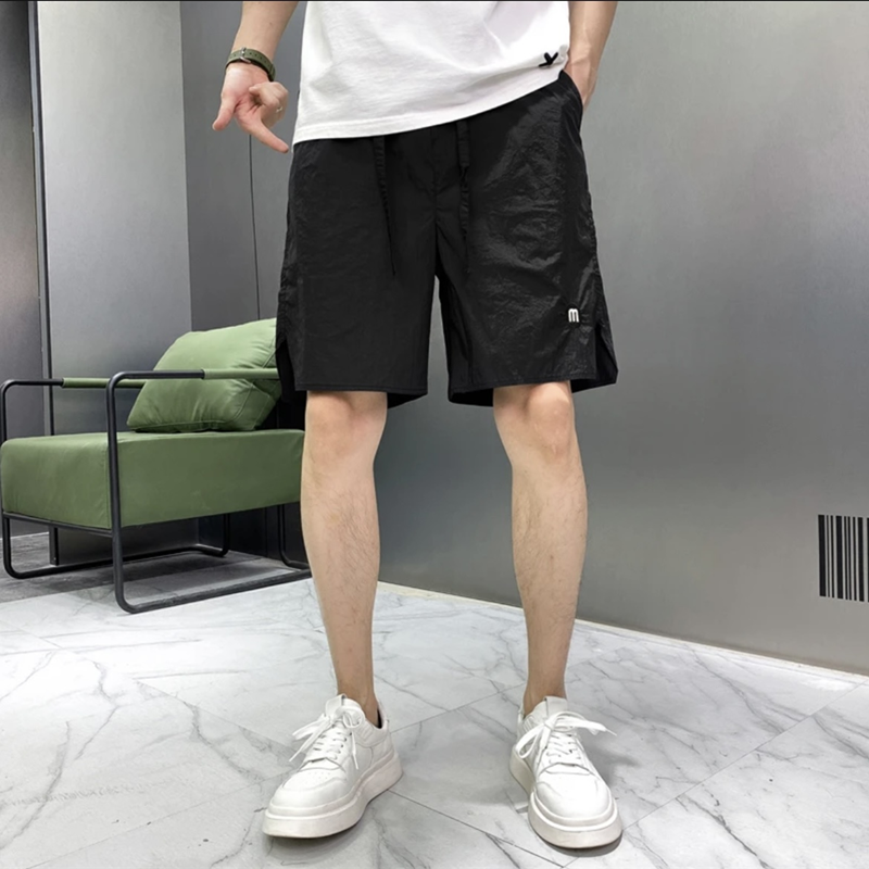 夏季新款男士速干短裤潮牌直筒休闲冰丝运动五分裤时尚百搭沙滩裤,淘宝优惠券,粉丝福利购,淘宝优惠卷