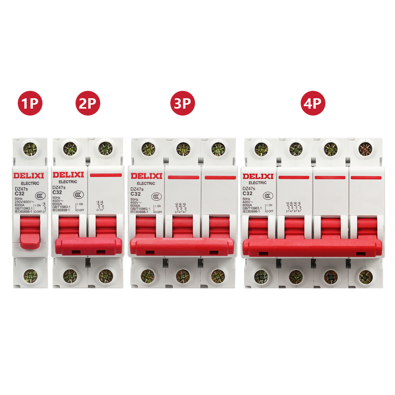 德力西空气开关1P断路器2P空开家用电闸 10A 16A 20A 32A 40A 63A - 图2