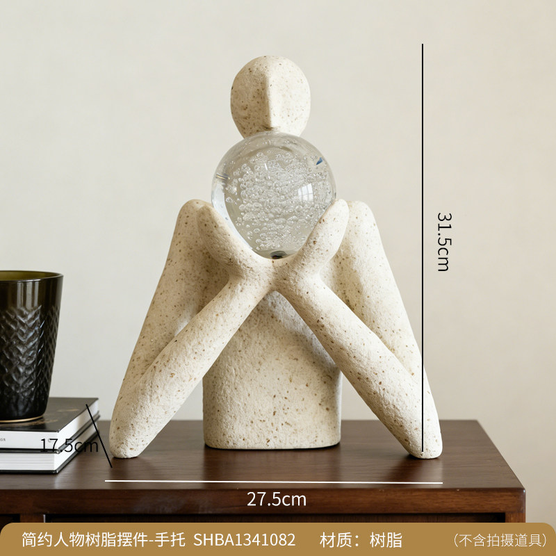 创意人物造型桌面摆件玻璃球装饰高级感小众潮玩摆件,淘宝优惠券,粉丝福利购,淘宝优惠卷