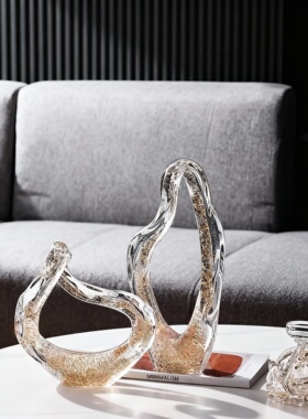 现代简约透明树脂几何造型装饰品