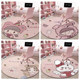 Girls swivel chair bedroom round rug