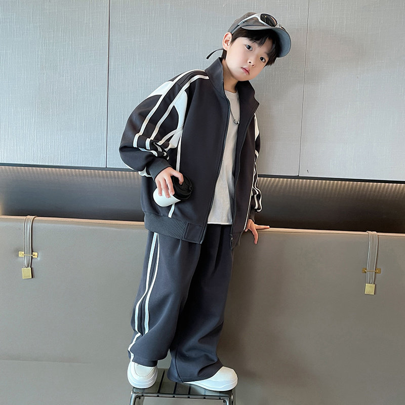 男童春装运动套装2026新款儿童痞帅外套两件套春秋款中大童春季潮,淘宝优惠券,粉丝福利购,淘宝优惠卷