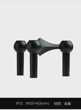 现代北欧金属分子烛台摆件工艺品极简堆叠艺术家居装饰品搭配轻奢