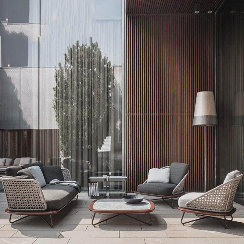 户外沙发庭院柚木藤沙发组合防水防晒别墅露天阳台藤编沙发家具,淘宝优惠券,粉丝福利购,淘宝优惠卷