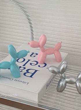 ins网红气球狗树脂摆件创意可爱蛋糕装饰迷你小狗桌面装饰品摆设