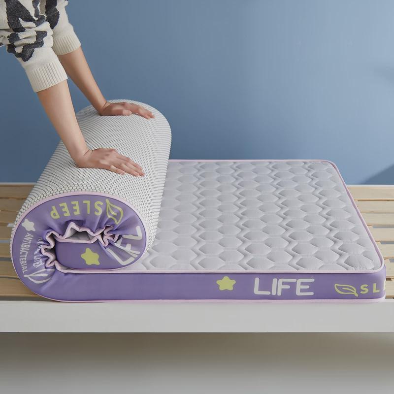 折叠床垫宿舍学生褥子海绵软垫乳胶单人记忆棉垫被90x190寝室 - 图1