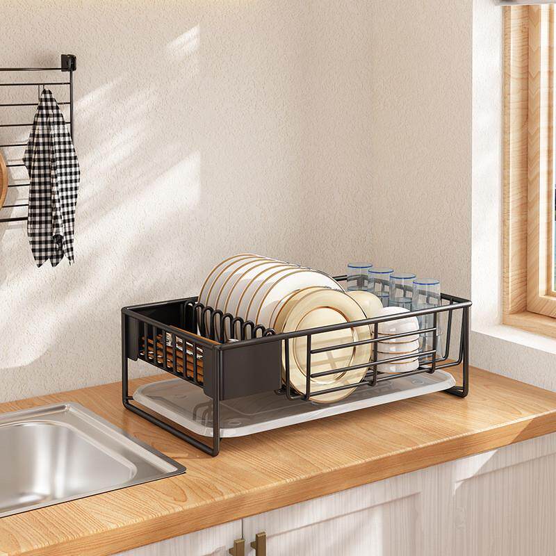 厨房不锈钢台面沥水篮碗碟置物架带筷子笼带接水盘盘子收纳架用,淘宝优惠券,粉丝福利购,淘宝优惠卷
