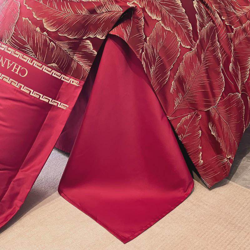 中式结婚四件套红色被套100S长绒棉纯棉被罩婚庆陪嫁床单床上用品,淘宝优惠券,粉丝福利购,淘宝优惠卷