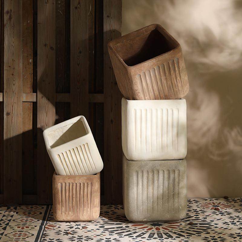 方形绿植种树花器大型仿水泥氧化镁泥花盆户外客厅摆设落地盆,淘宝优惠券,粉丝福利购,淘宝优惠卷