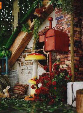 别墅界美式复古铁艺信箱落地带锁邮筒室外防雨信报箱百邮箱装饰品