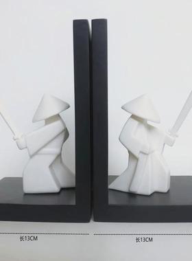 老人家居饰品现代简约书房树脂工艺品书档桌面电视柜摆件