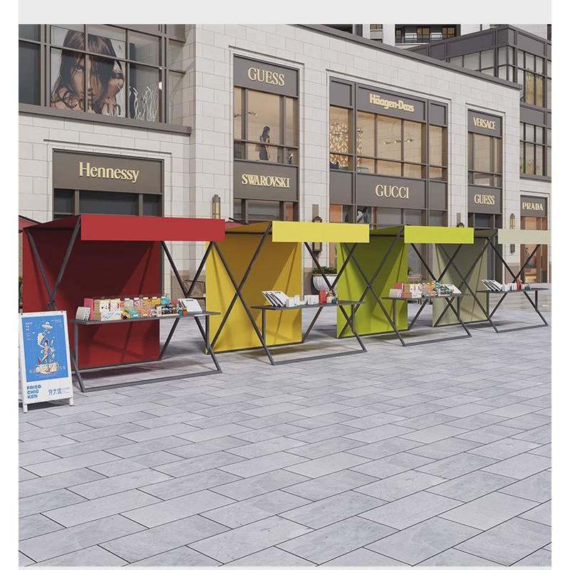 集市摊位地摊货架夜市架商业街网红铁艺展示架贩卖桌户外促销架子 - 图2