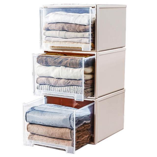 Storage box drawer household transparent plastic clothing underwear finishing box wardrobe storage artifact toy storage box