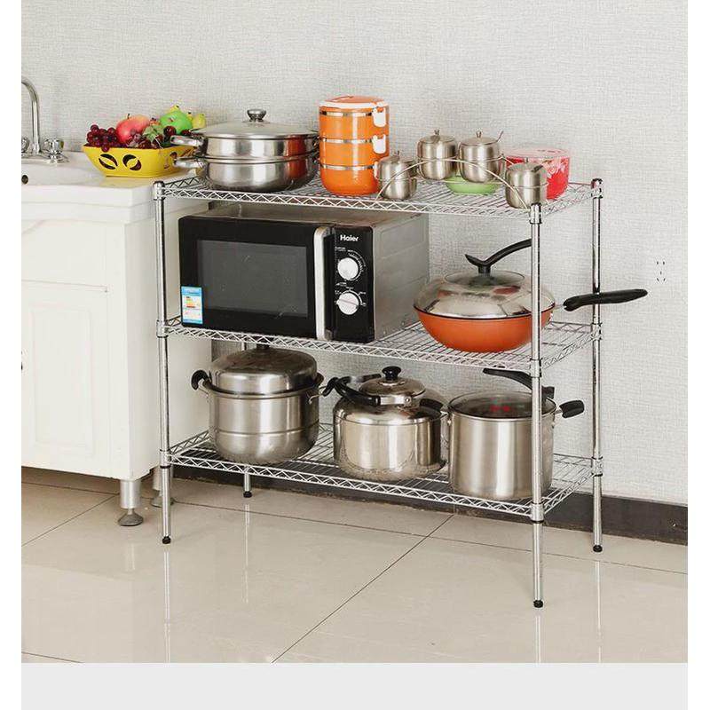 置物架三层居家收纳架家用金属架子整理架两层碳钢架3层锅架,淘宝优惠券,粉丝福利购,淘宝优惠卷